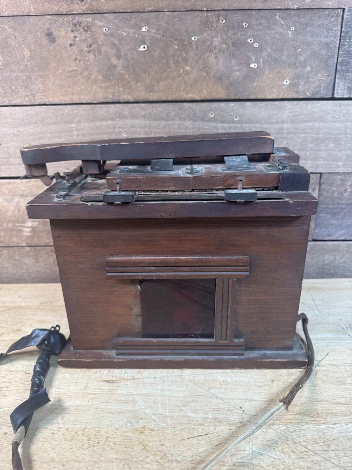 Antique Wooden Photo Light Box Film Developer