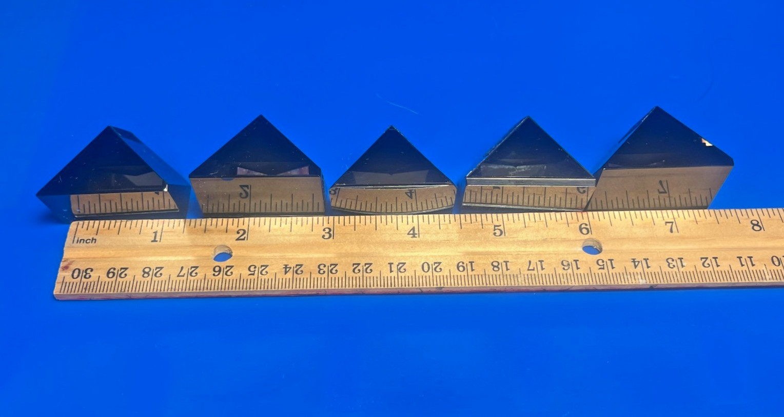 Lot of 5 Vintage Optical Glass Pentaprisms Salvaged Camera Parts Art Science