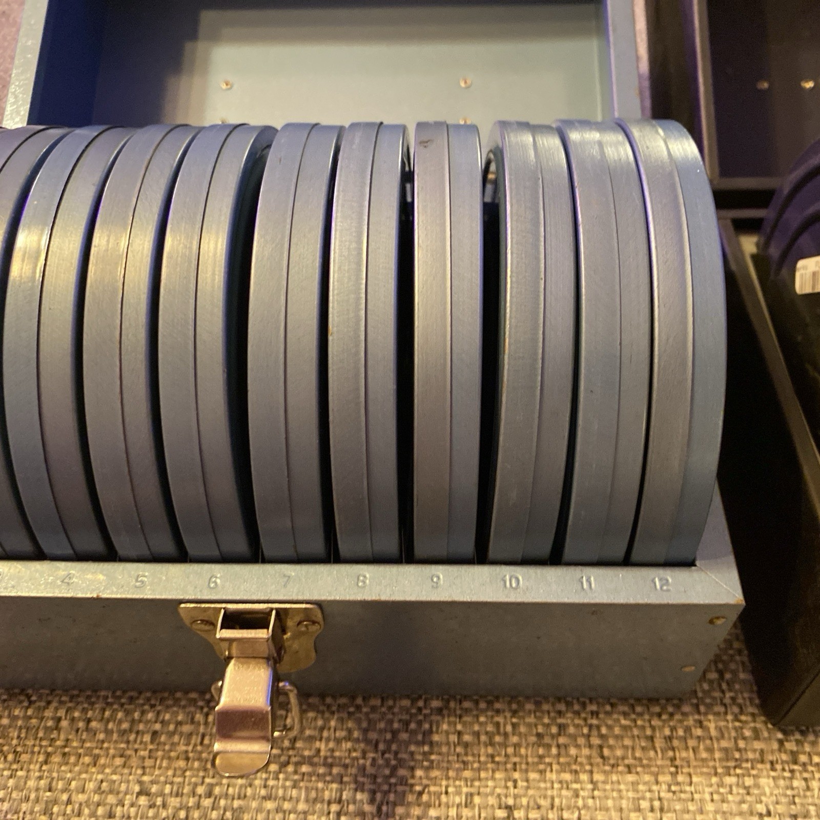 2 Vintage 8mm Film Canister Reel Case With 24 EMPTY Reel Canisters Wards