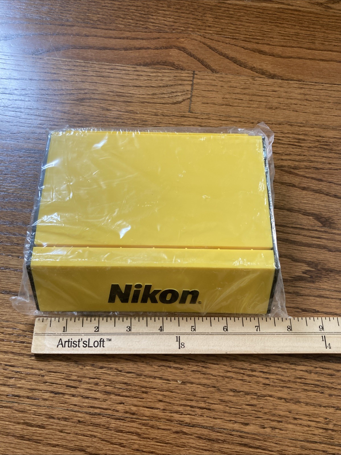 Rare Original Nikon Plastic Store Display Stand Yellow/Black Brand NOS