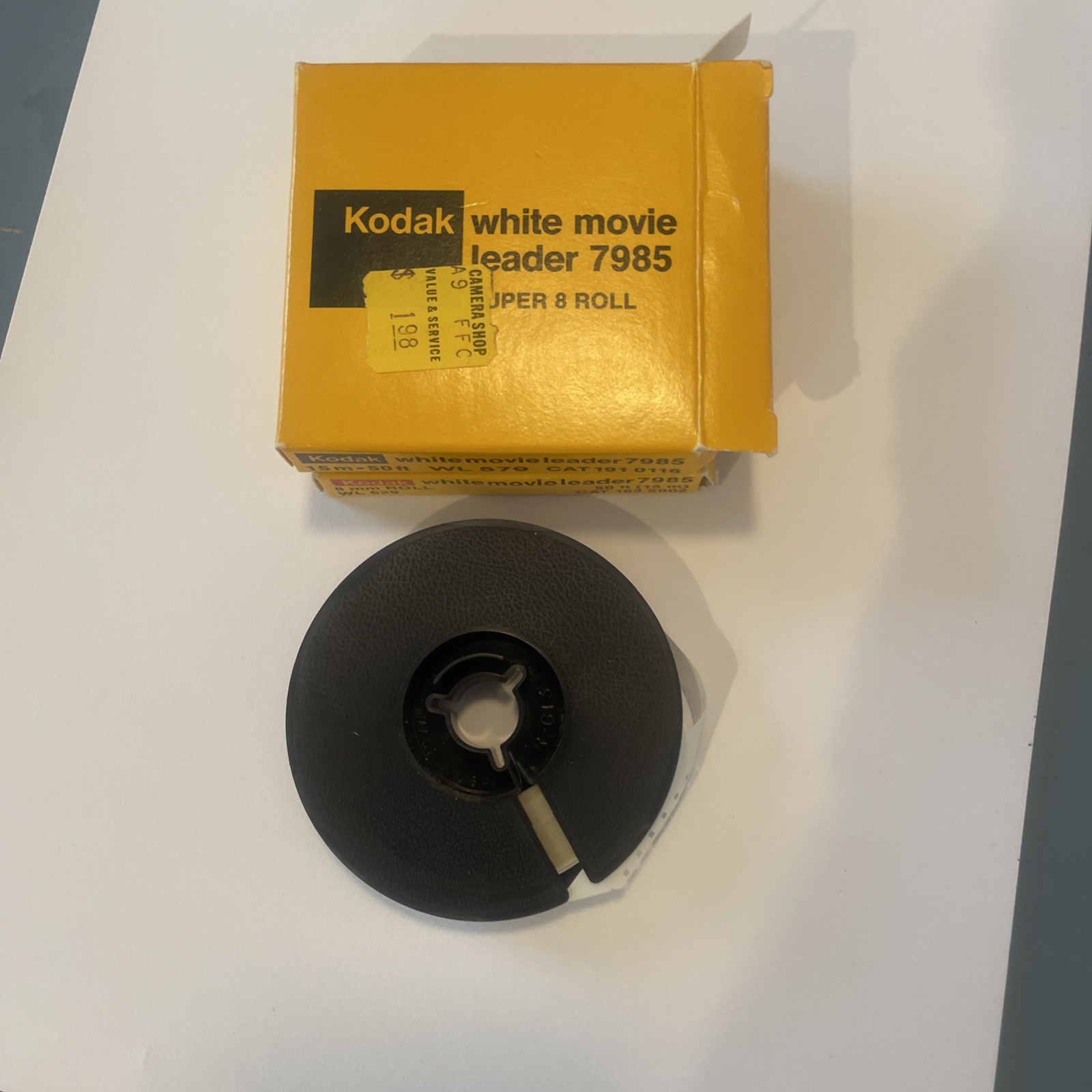 2 Vintage Kodak White Super 8mm Movie Film Leader 7985 50ft (8) total 100 feet