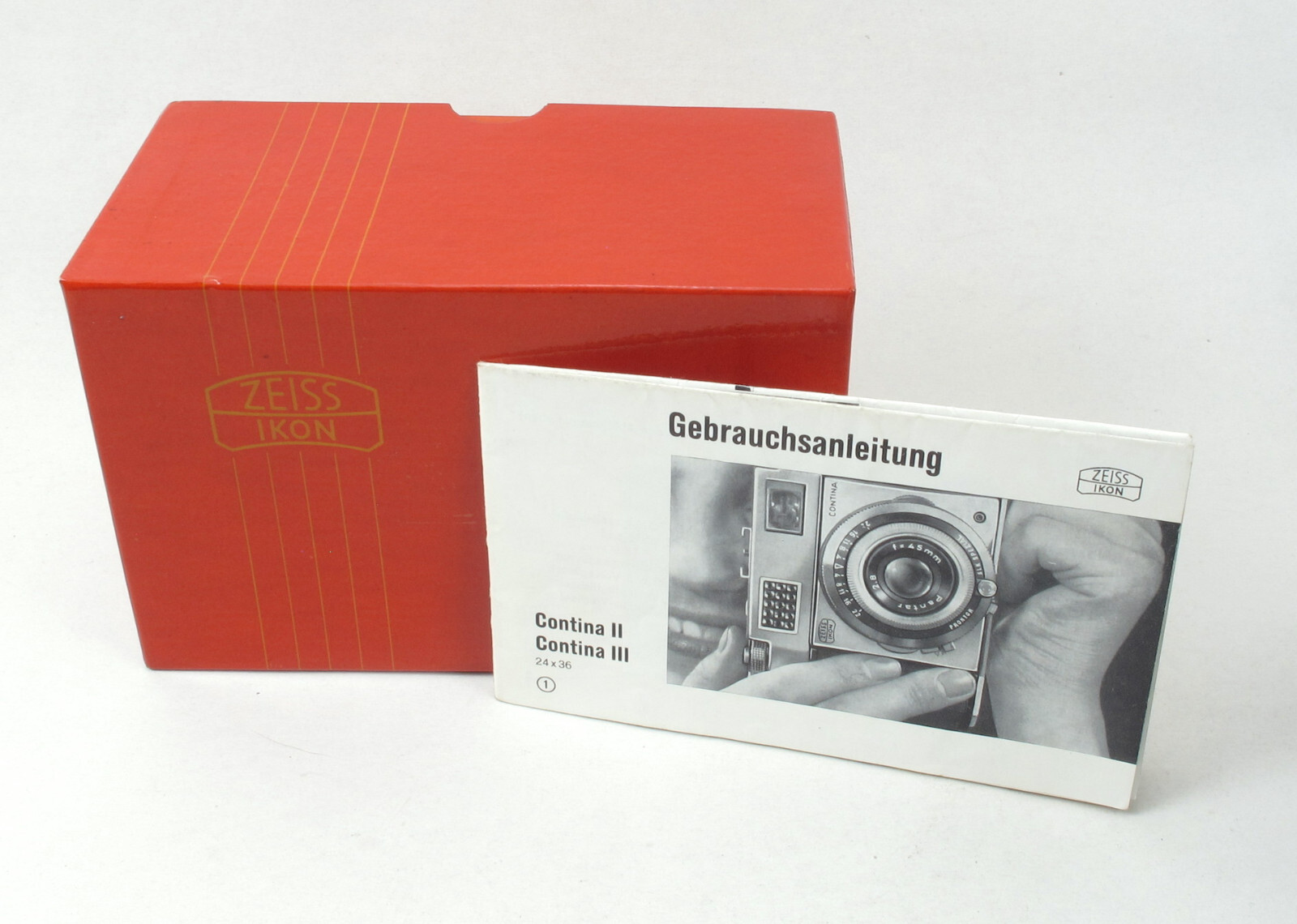 Vintage Zeiss Ikon Original Box & Instruction Manual for Contina II & III MINT-