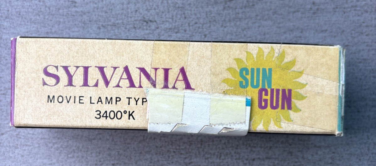 Vintage Sylvania Sun Gun Movie Light w/Original Box Works Great! Model SG-50