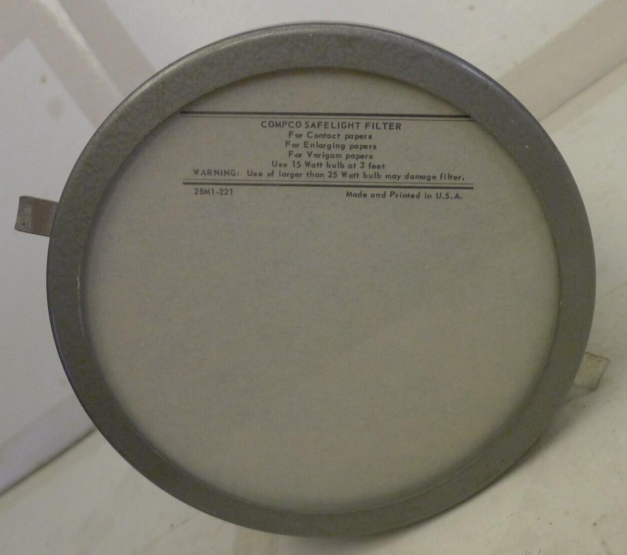 Compco Safelight & Compco Safelite Filter 28M1-221 Darkroom VINTAGE- TESTED