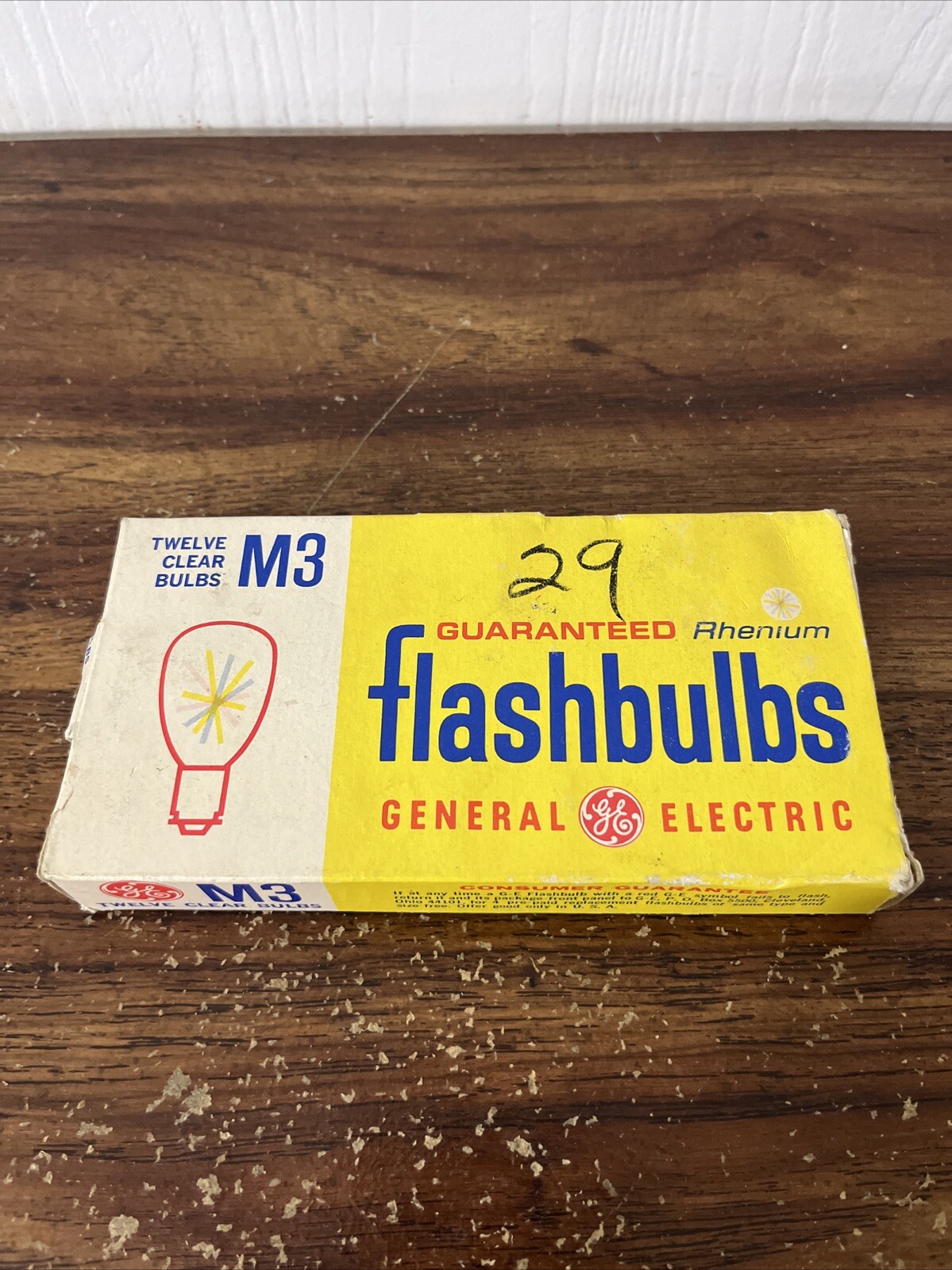 General Electric GE M3 Flashbulbs Clear Flash Bulbs Vintage Camera