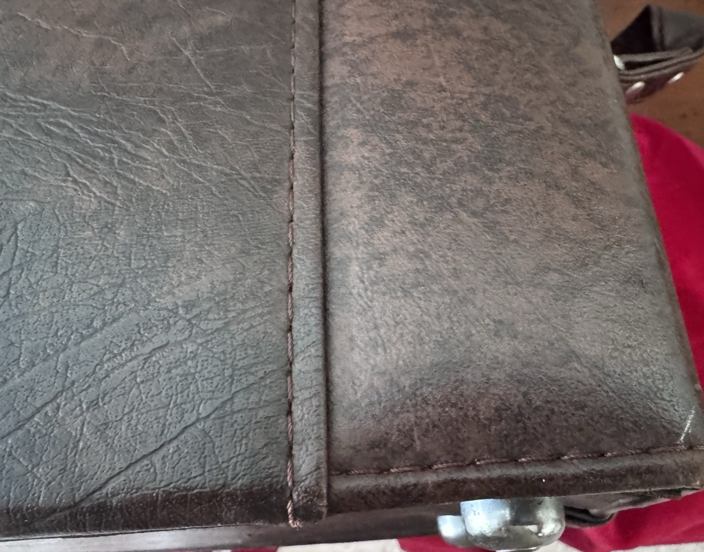 Vintage Camera Case w Film Compartment Hard Body Shoulder Strap Brown Vinyl