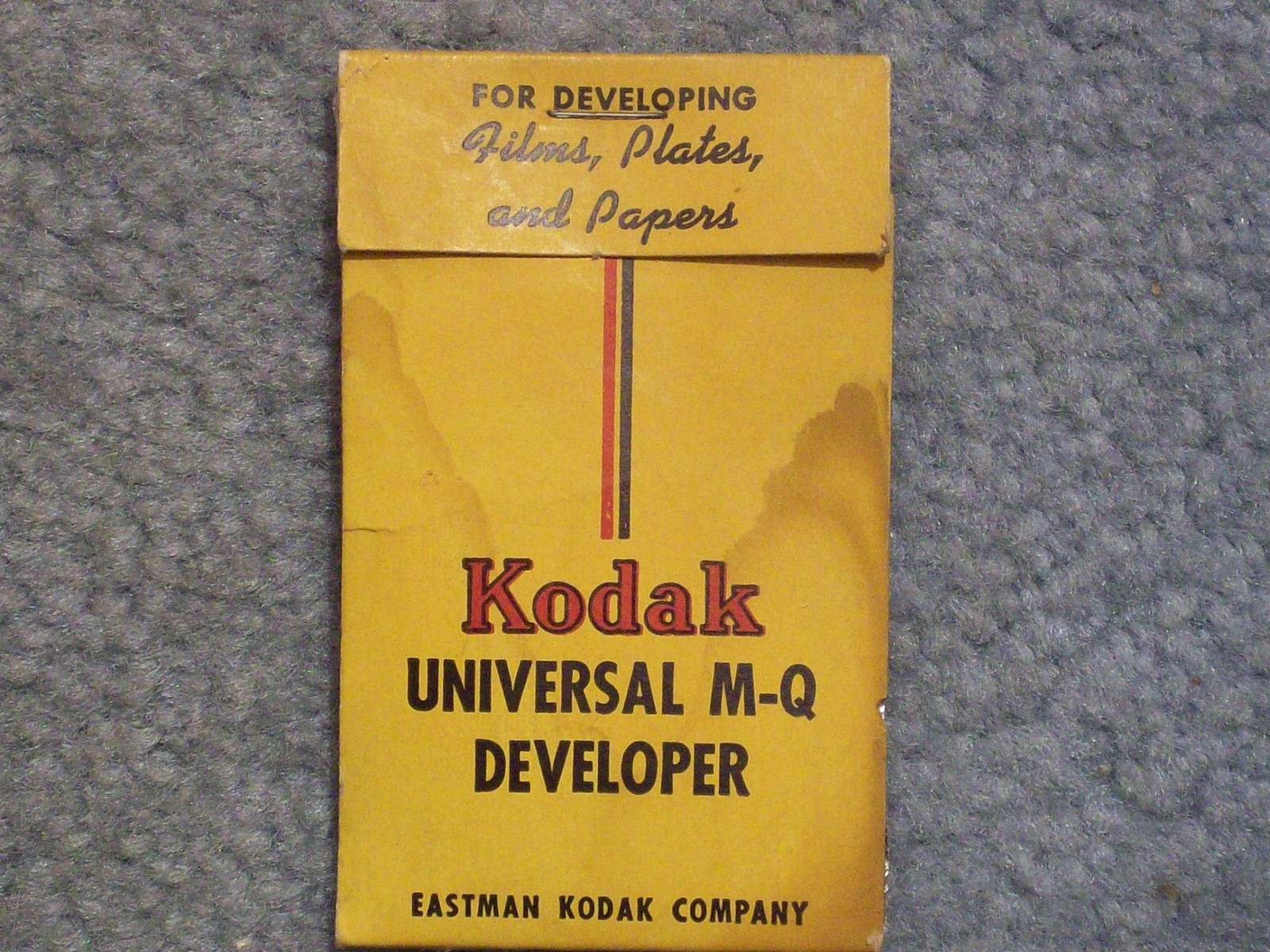 KODAK 1940 circa UNIVERSAL M-Q DEVELOPER EASTMAN KODAK COMPANY CODE 2473 A