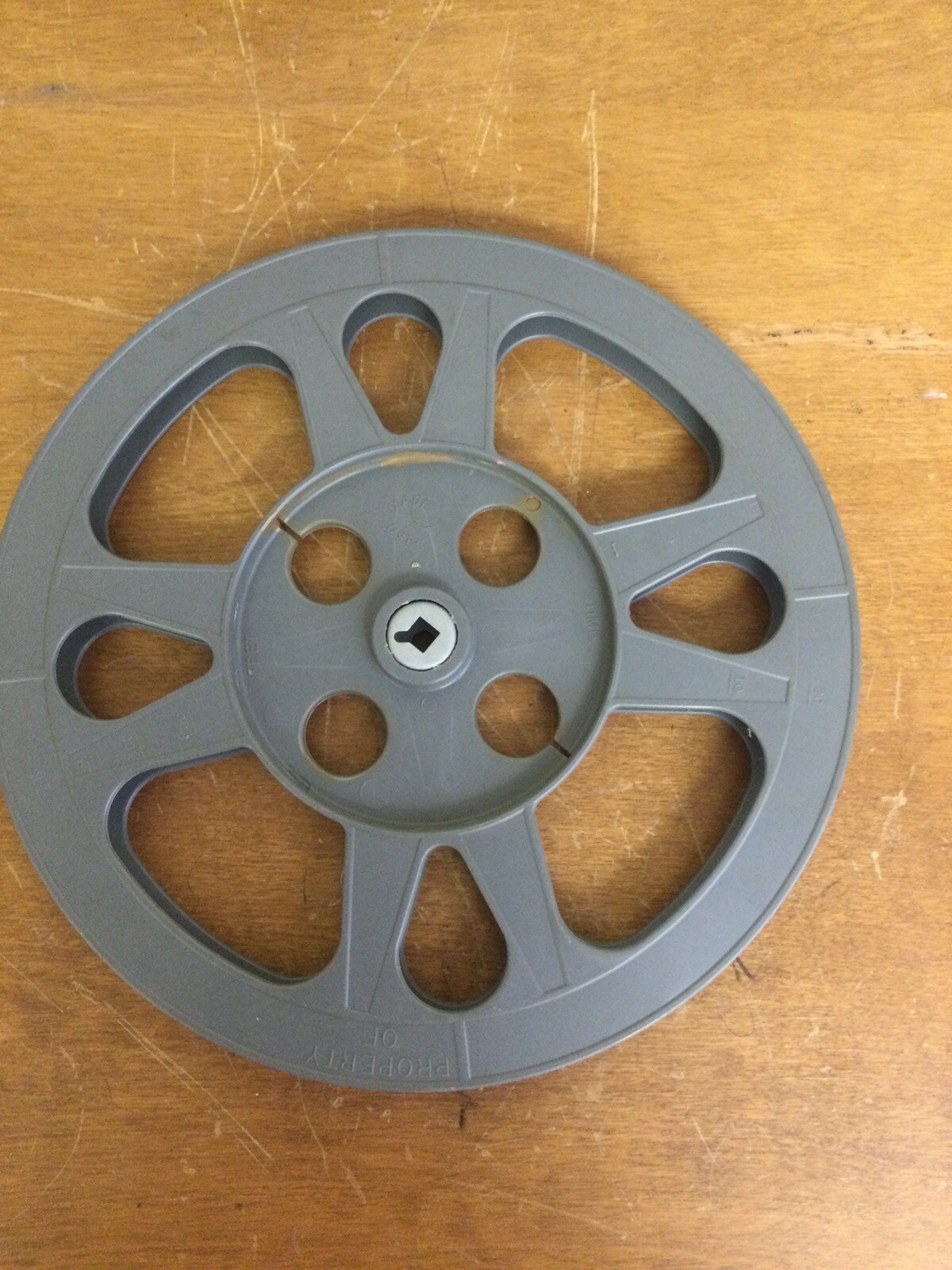 Vintage 50 Min. Metal Film Take Up Reel 15”Dia Goldberg Bros USA / 2 Plastic