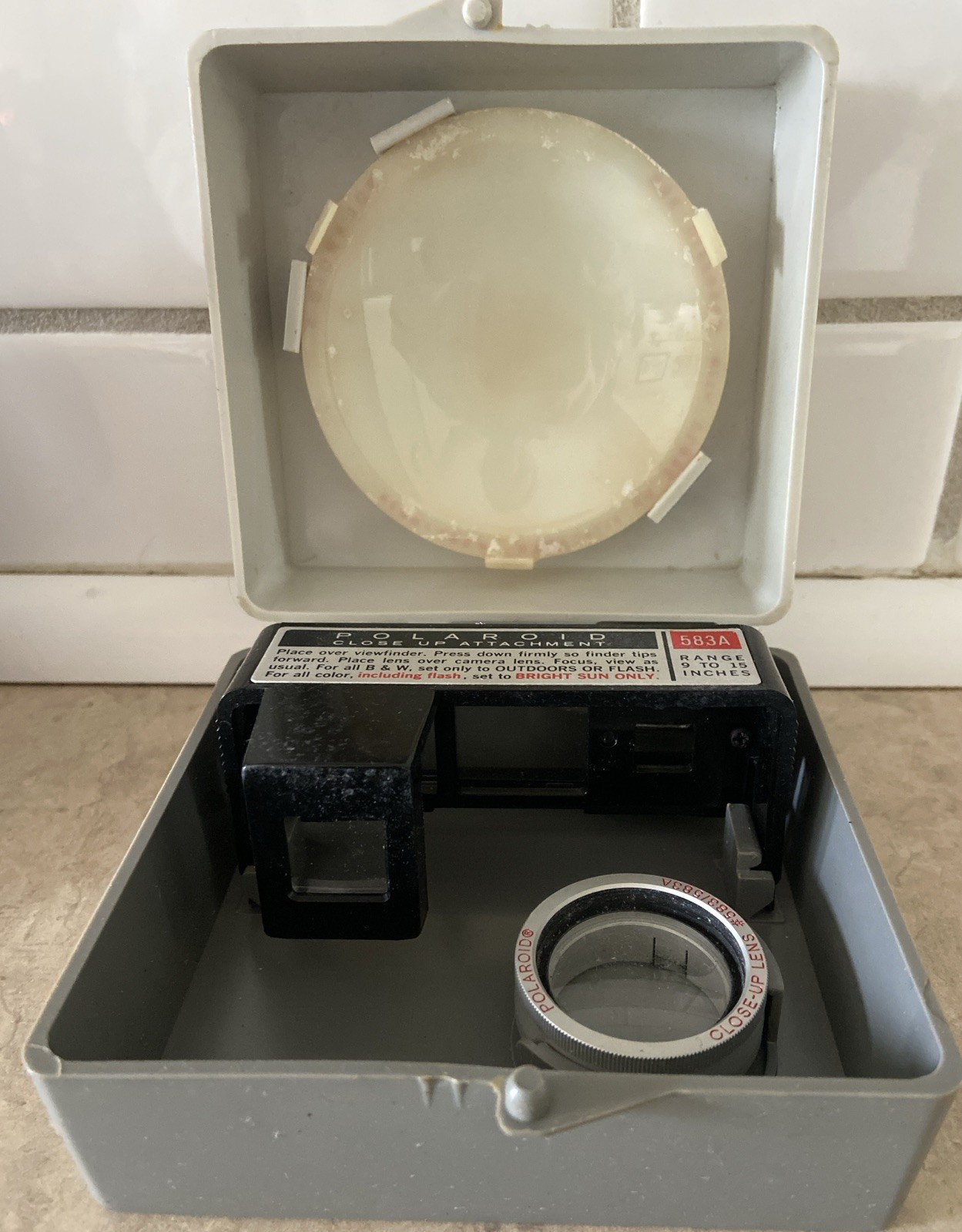 Vintage Polaroid Close-Up Kit #583A with Manual & Case For 250 Land Camera