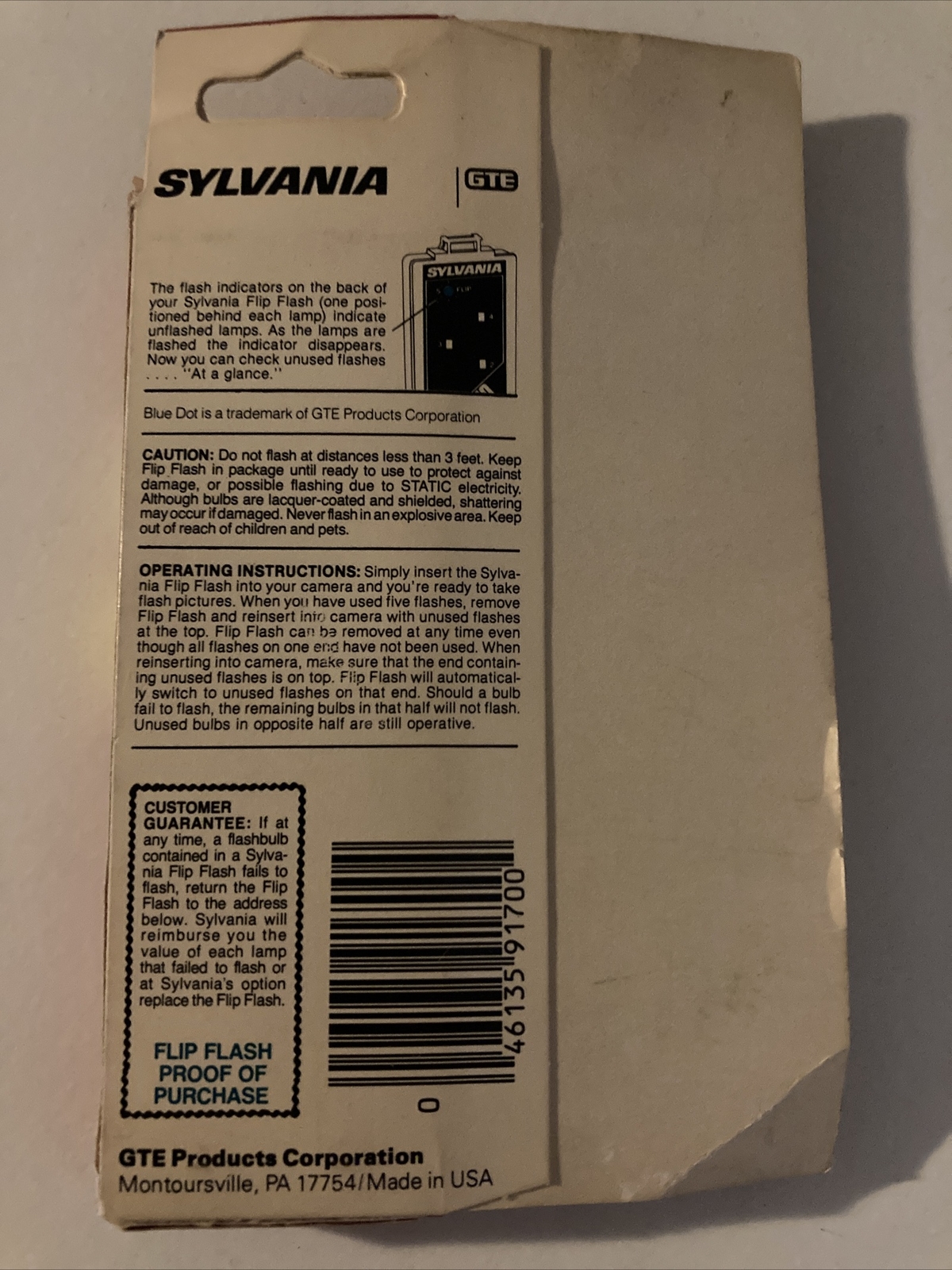 Vintage 1970’s Sylvania Flip Flash Super 10 Fits All FlipFlash Cameras