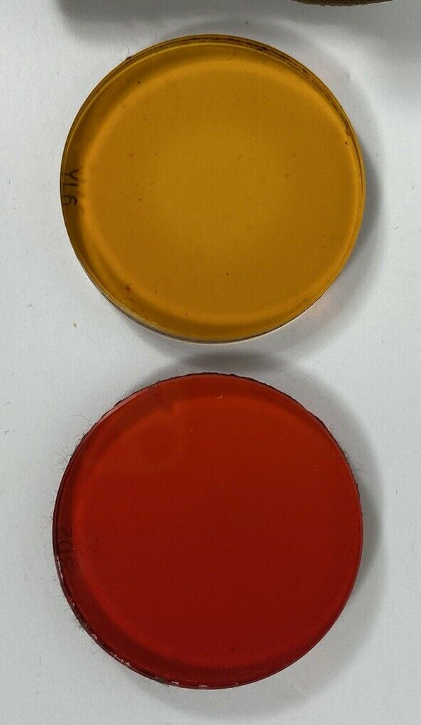 Harrison Light Filter Camera Accessories, Yellow 6 and Red 5 Discs Leather Bag