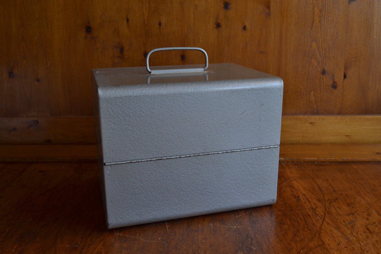 Vintage Brumberger Film Reel Carry Case Metal Box Holds 12 Reels