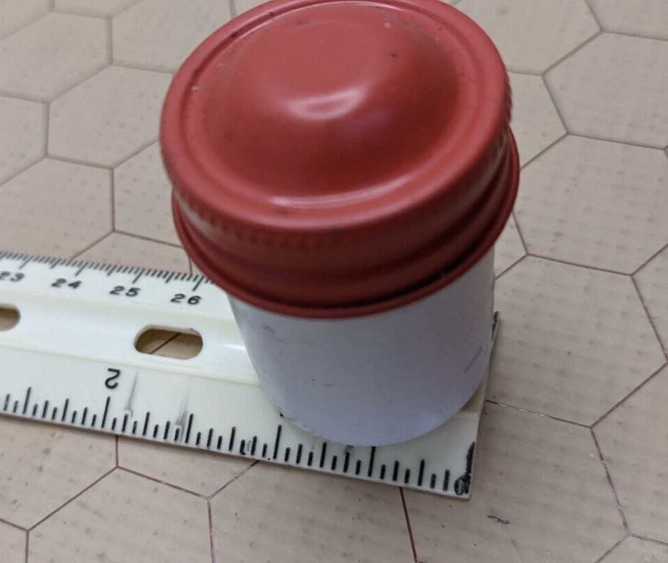 Kodak Metal Film Storage Cannister White With Orange Lid 35mm Film