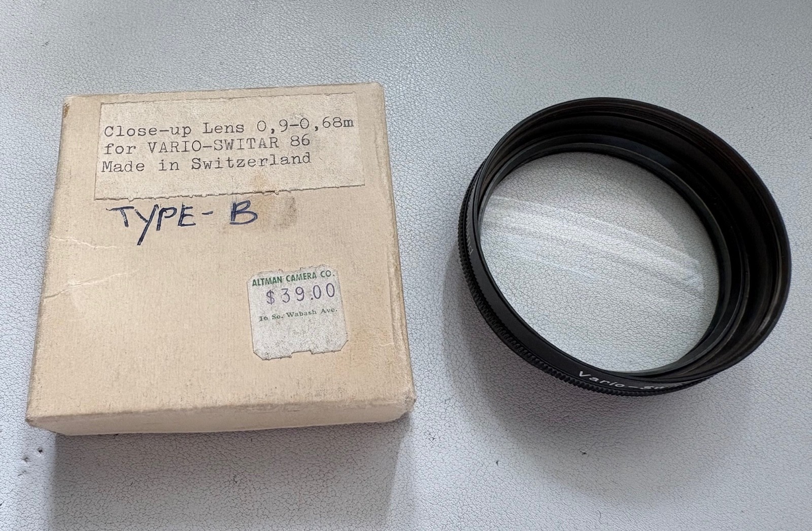 Original Kern Paillard Bolex Close up lens Filter for 18-86mm Vario Switar Lens
