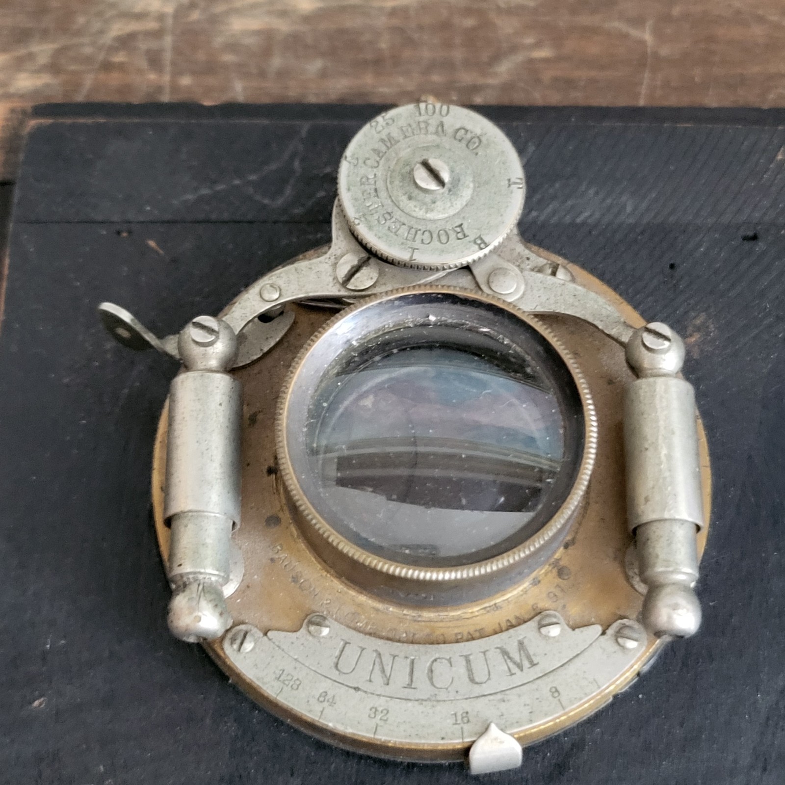 Antique Bausch & Lomb Camera Lens Unicum Brass Pat. Jan 6 1891
