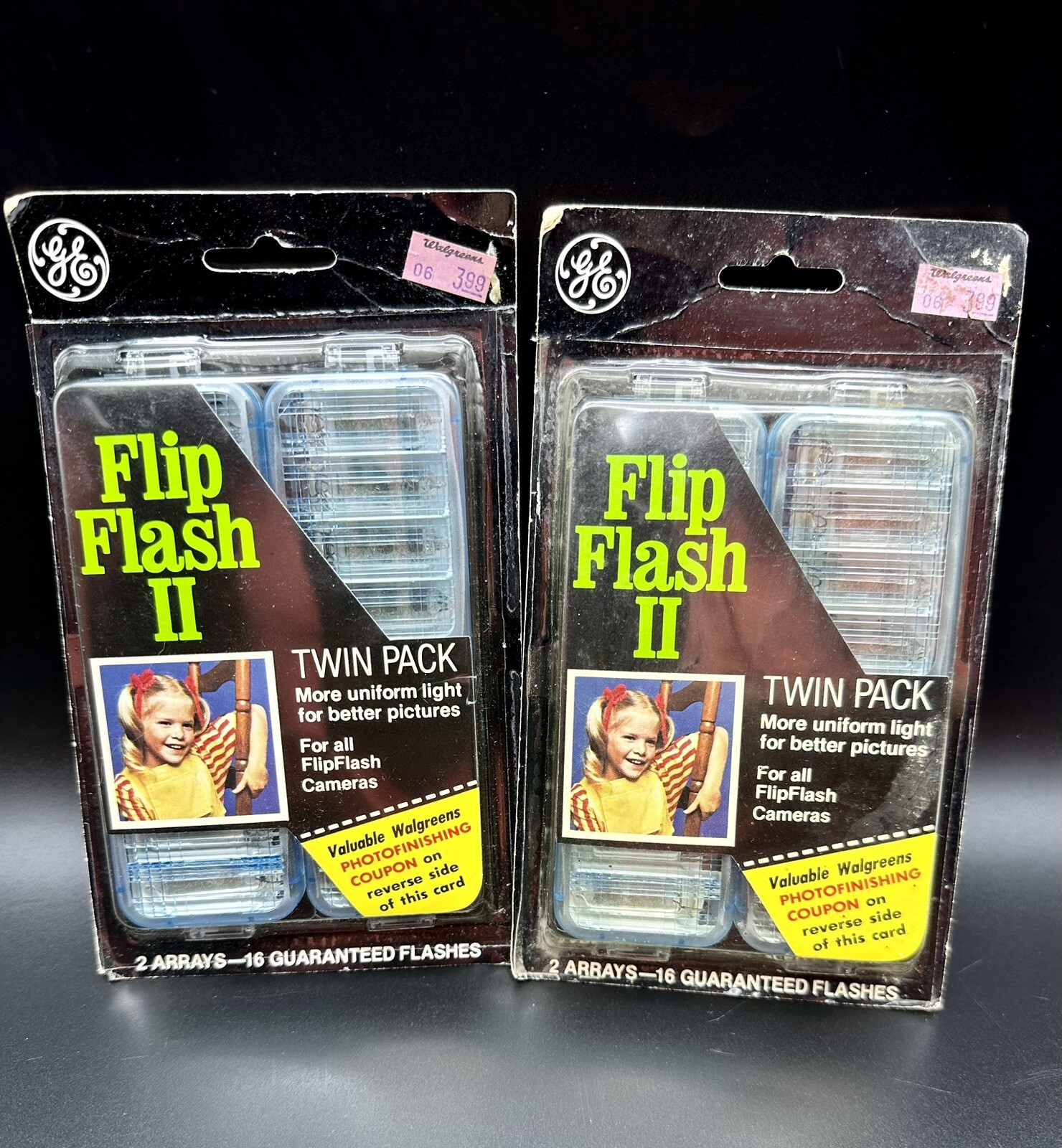 VTG GE Flip Flash II Twin Pack Lot of 2 – NOS – 32 Flashes