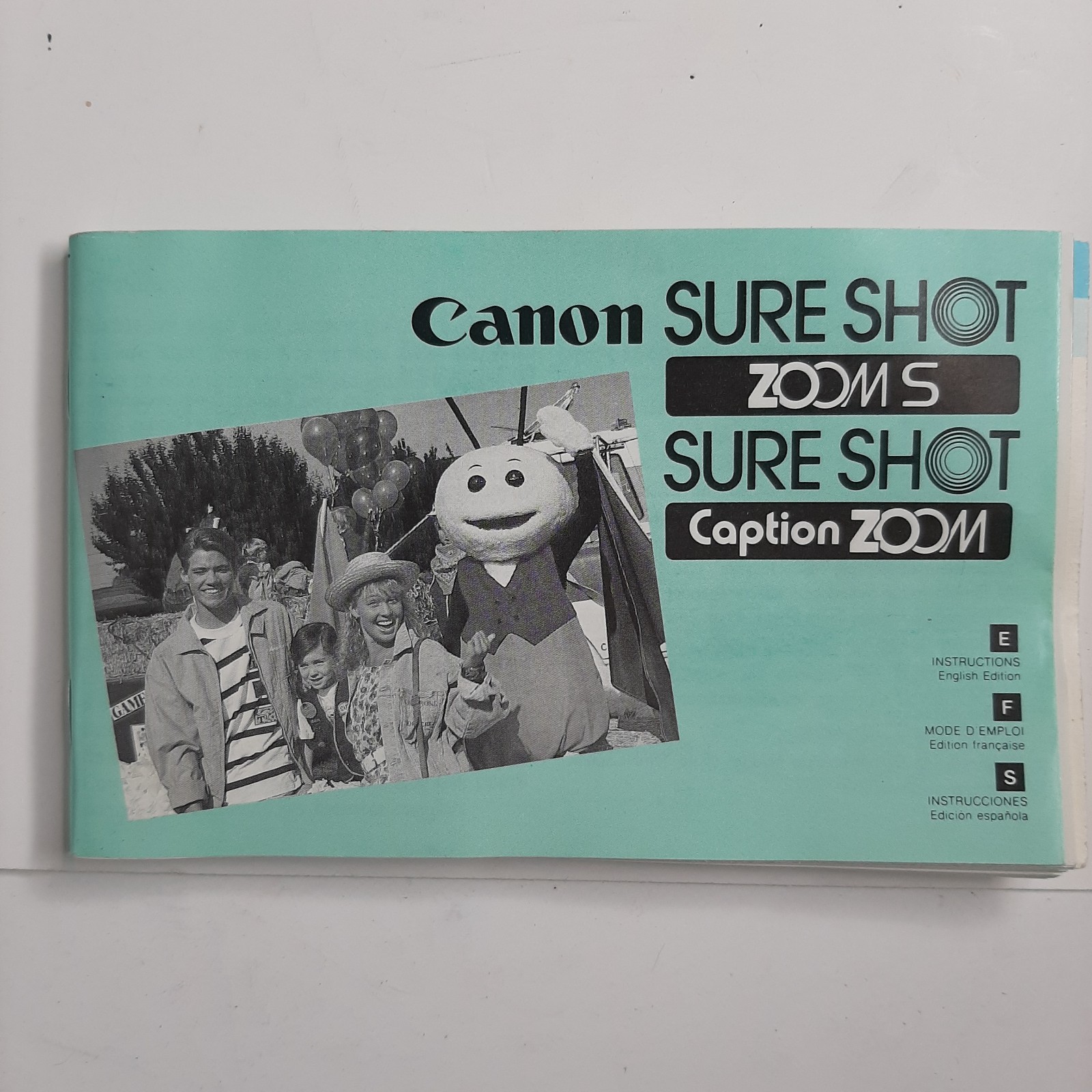 Canon Sure Shot ZOOM S Camera, Strap, Manual, Battery Pack Untested ZA6