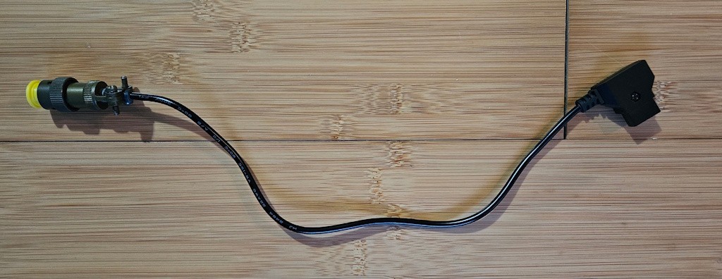 Canon Scoopic 16MN 16MS Power Cable, Unregulated D-Tap, ~45cm (18″)