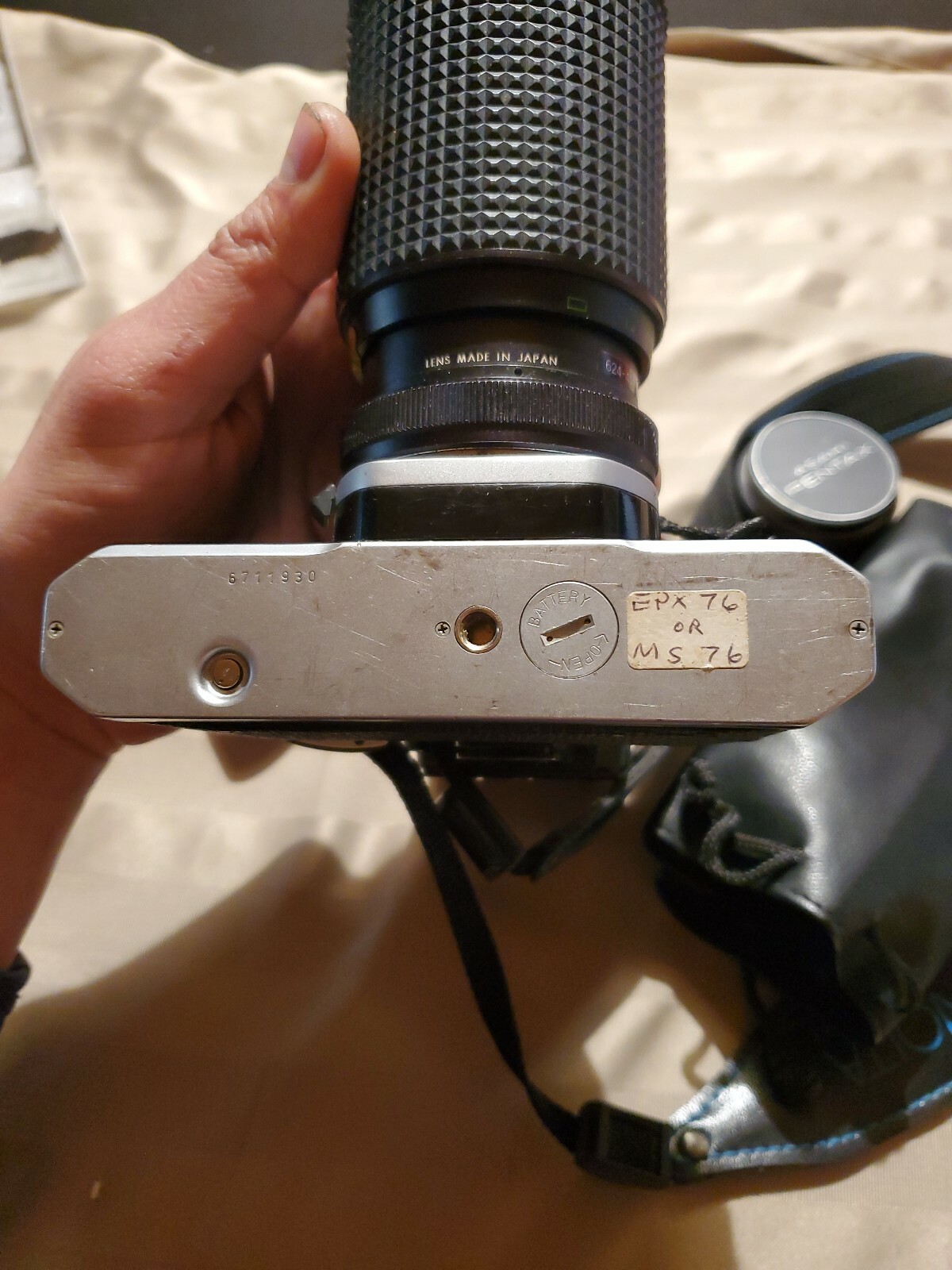 Vtg Pentax K1000 35mm camera with lenses untested 4 parts or repairs A4
