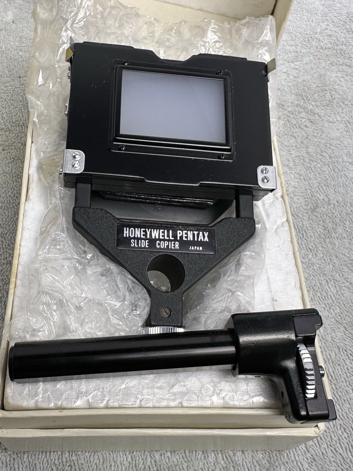 Honeywell Pentax Slide Copier Auto Bellows Attachment w/ Box Japan 7090
