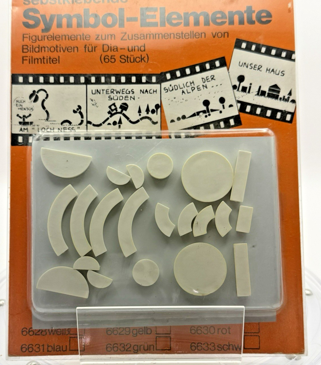 Vintage Kaiser Fototechnik Titling Symbols for Slides & Film Blue NOS Germany
