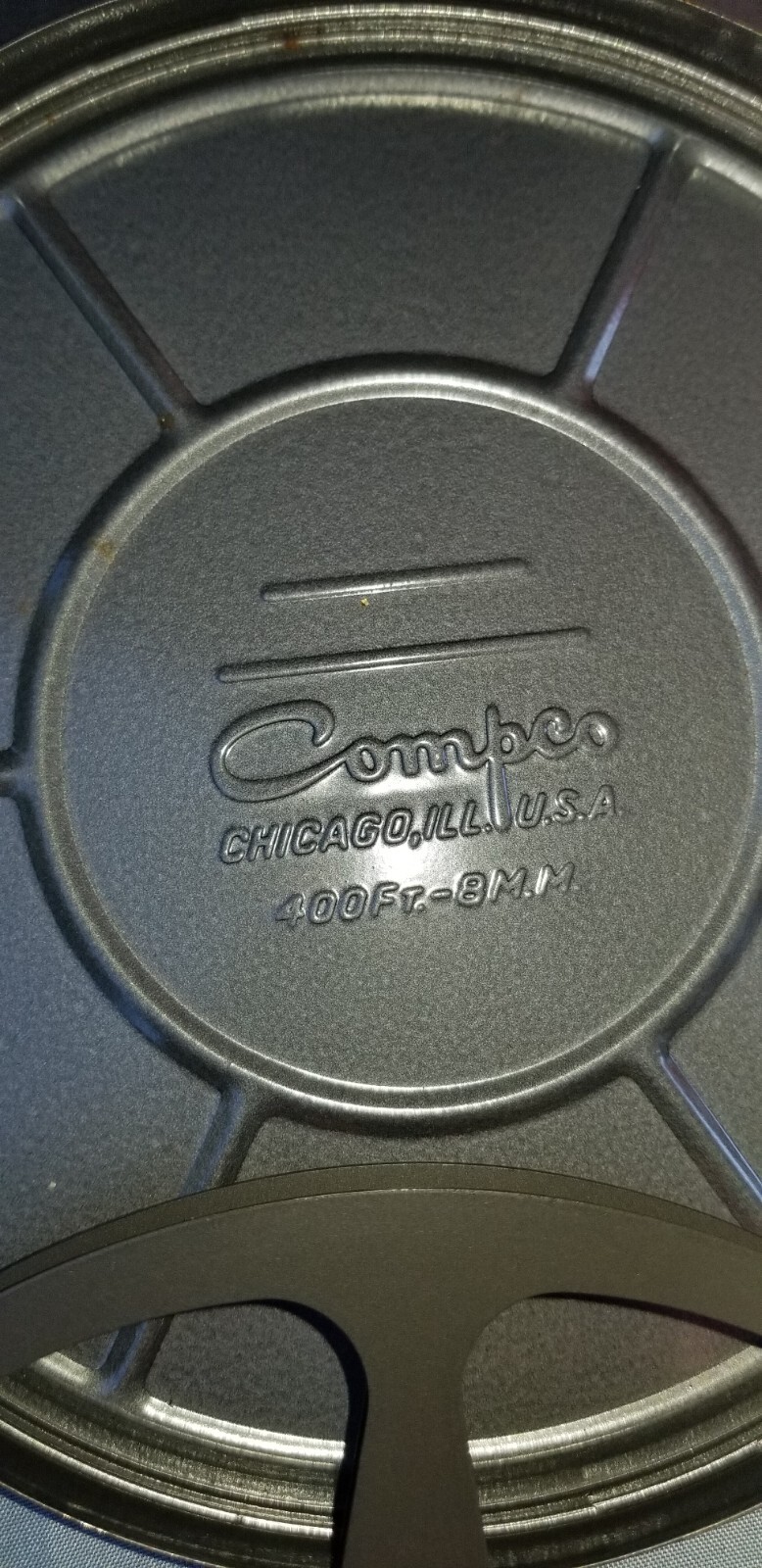 Lot Of 2 Vintage Comco 8mm X 400′ Film Reels And Cases Chicago