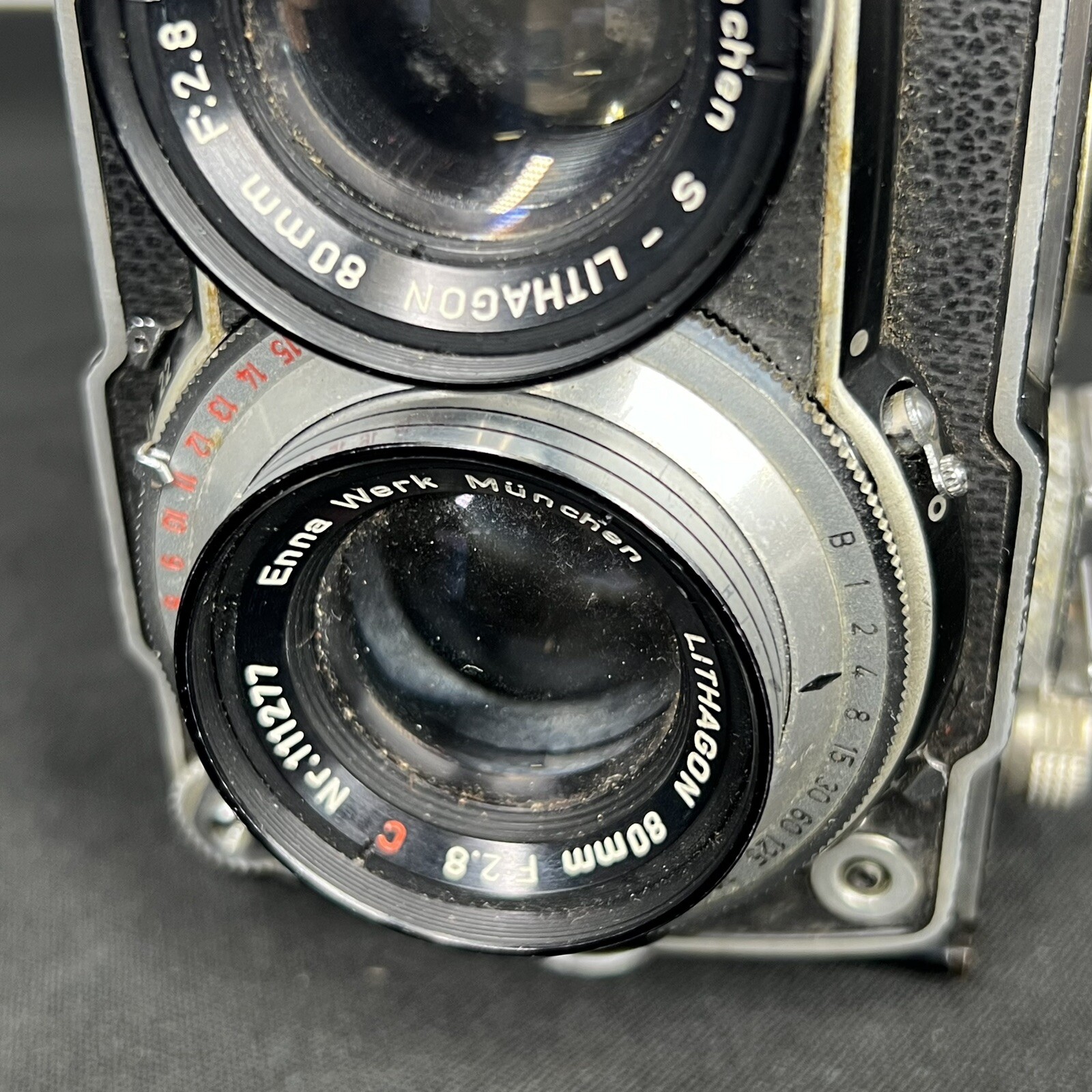 VTG Lipca Rollop Film Camera f=8cm Lithagon Lens Clean