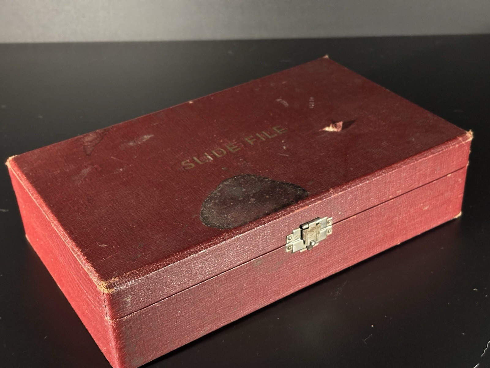 Vintage Barnett & Jaffe Projector Slide Case Pennsylvania Red Box 100 Slots