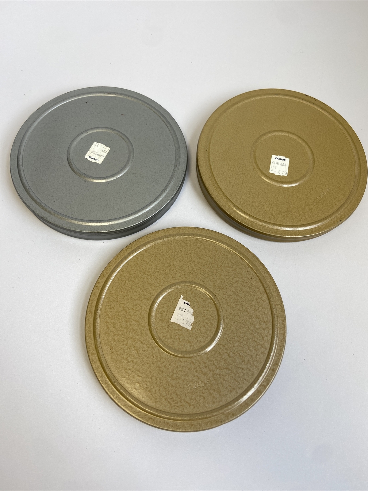 Vintage Metal Empty Film Reels And Container Cases Lot Of 3