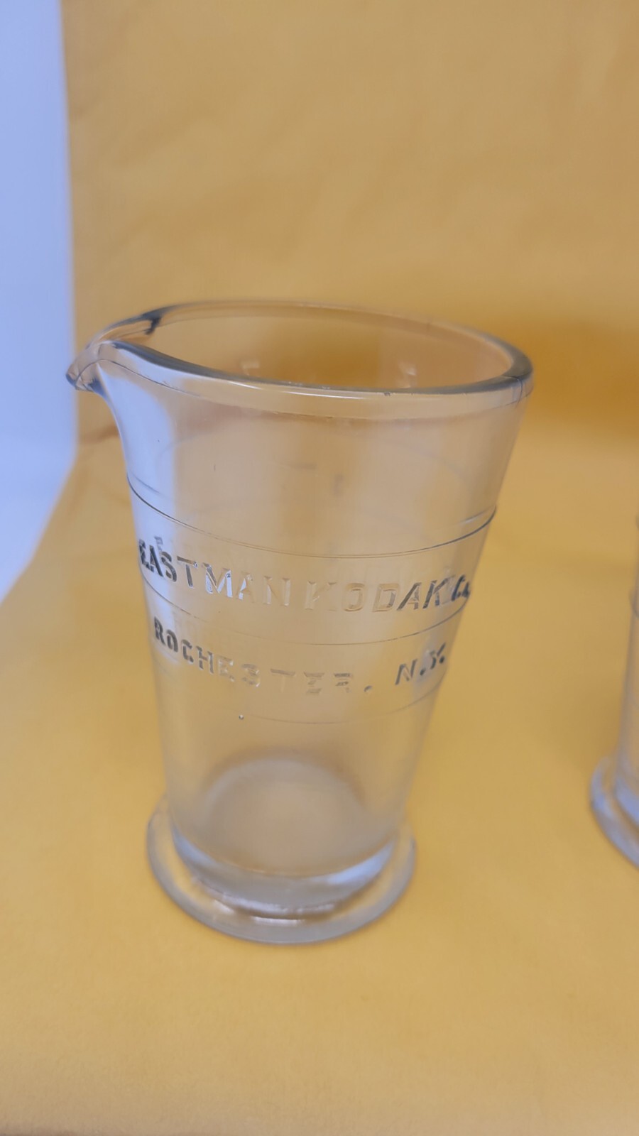Vintage Eastman Kodak Co. 4oz. Photographic Use Glass Beakers Lot of 3