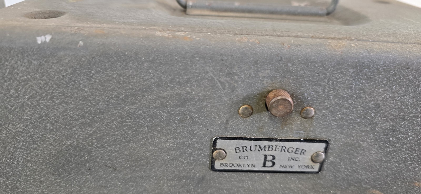 Brumberger Reel to Reel Metal Storage Case B Film Case Lot Pair