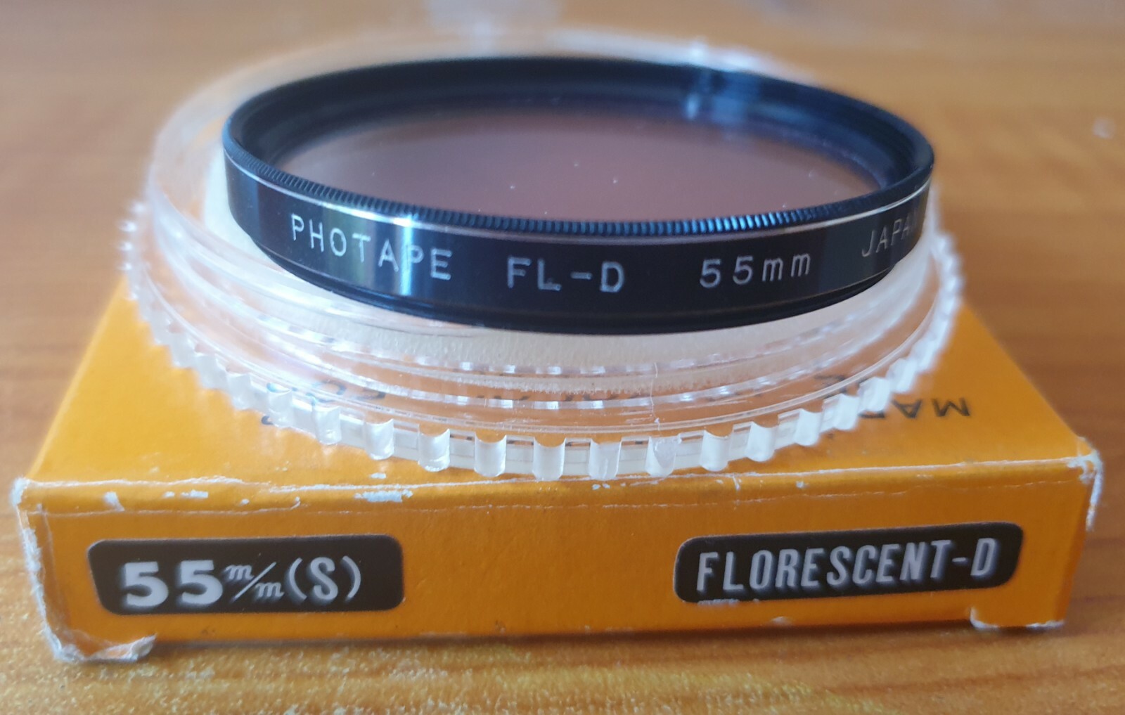 Vintage Photographic Filter PHOTAPE FLORESCENT-D 55mm MADE IN JAPAN – NOS