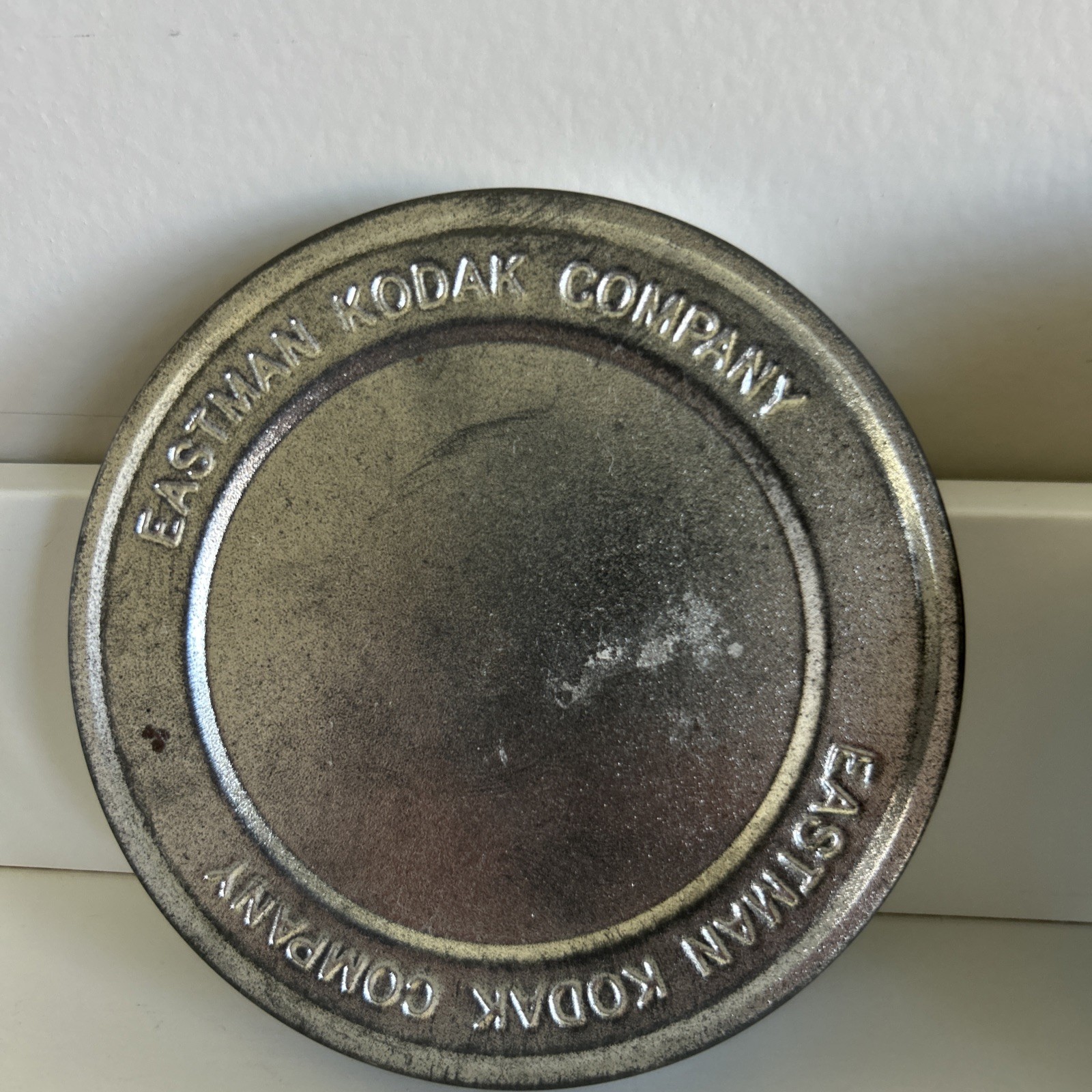Vintage Eastman Kodak Company 35mm Film Canister Tin Pan 3 3/4 Wide Metal