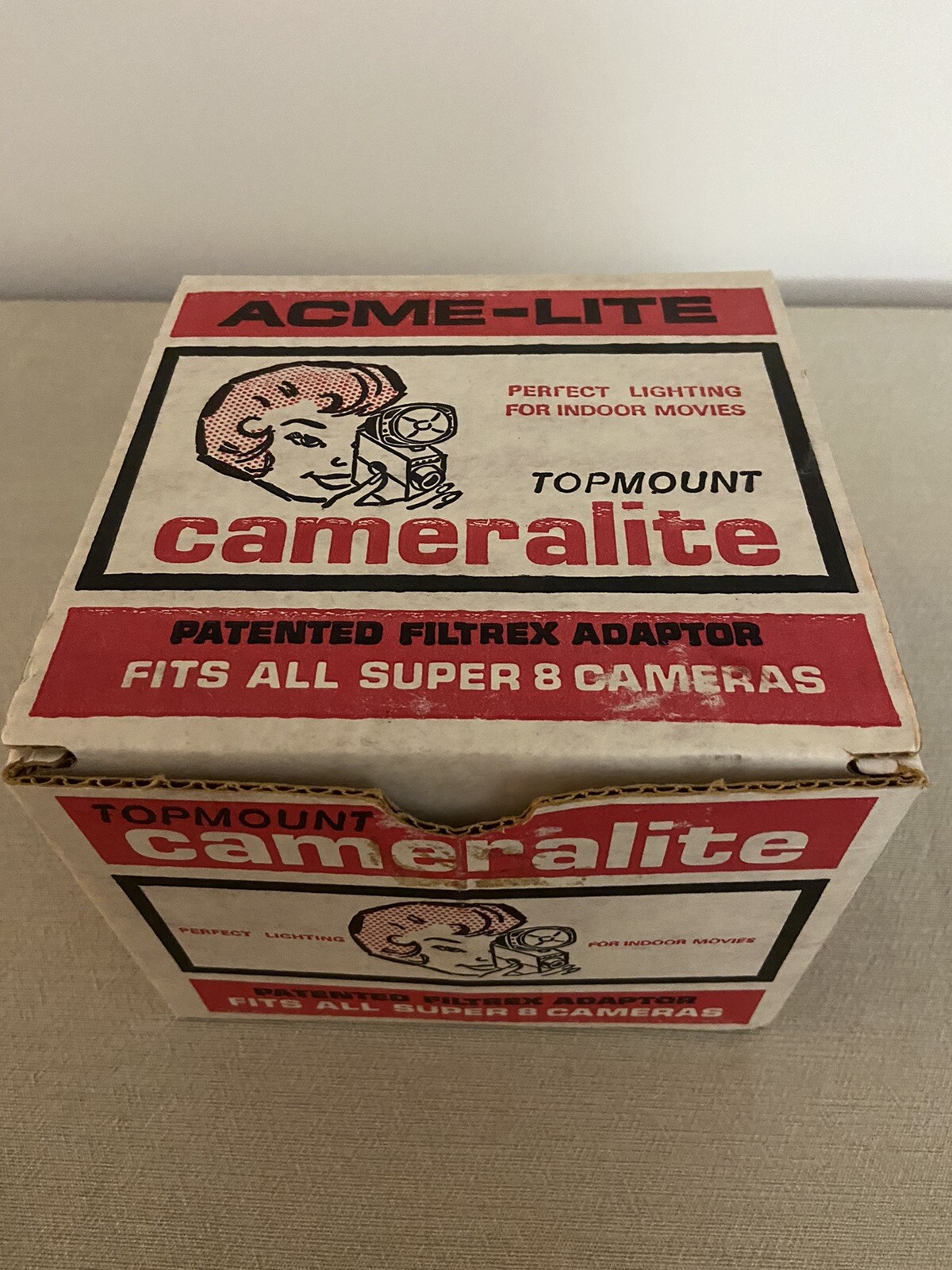 Vintage Topmount Cameralite 91 Acme Lite Movie Camera Light For Super 8 Cameras