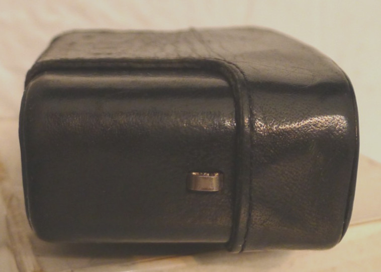 Minox 35 Snap Close Fitted Black Leather Camera Case with Wrist Strap FF