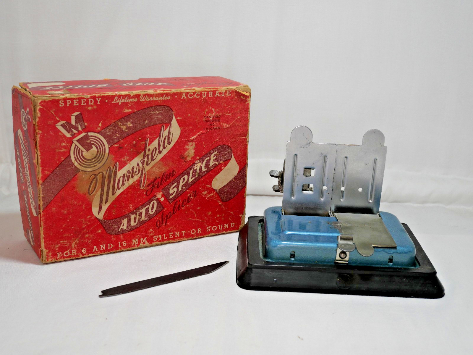 Mansfield 8mm & 16mm Auto-Splice Film Splicer Vintage