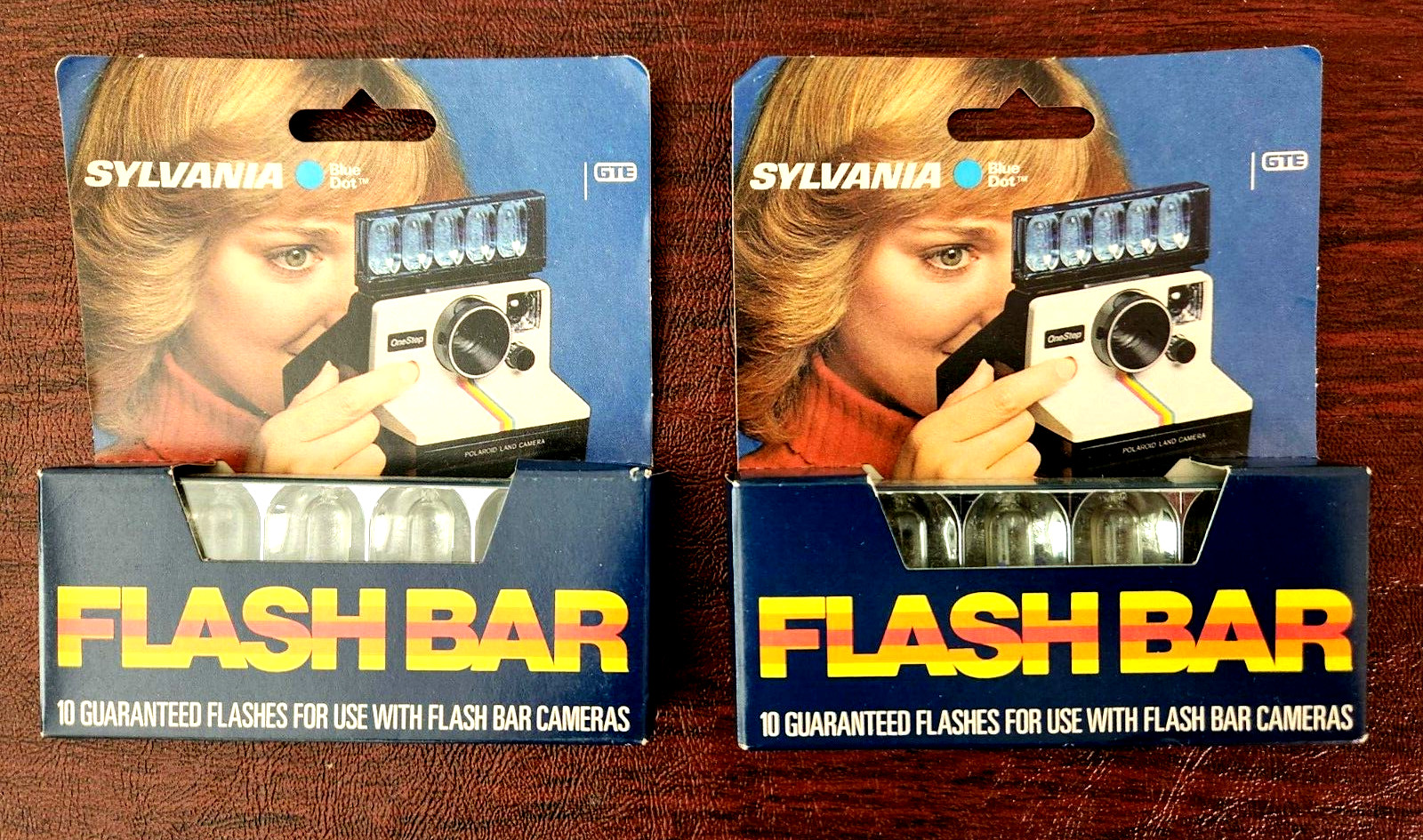 Two Vintage GTE Sylvania Blue Dot Flash Bar 20 Flashes – New in package