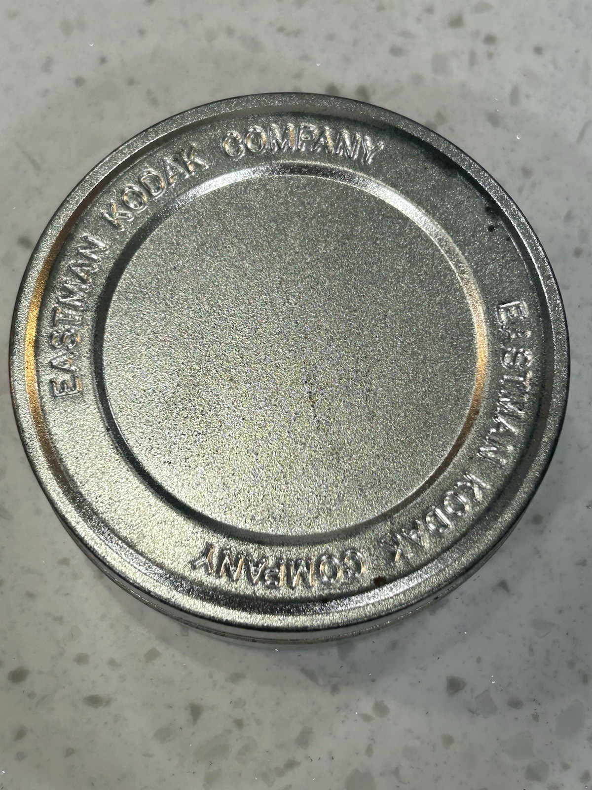 Vintage Film Roll Canister Silver Tin Metal Box Eastman Kodak Company 1970’s