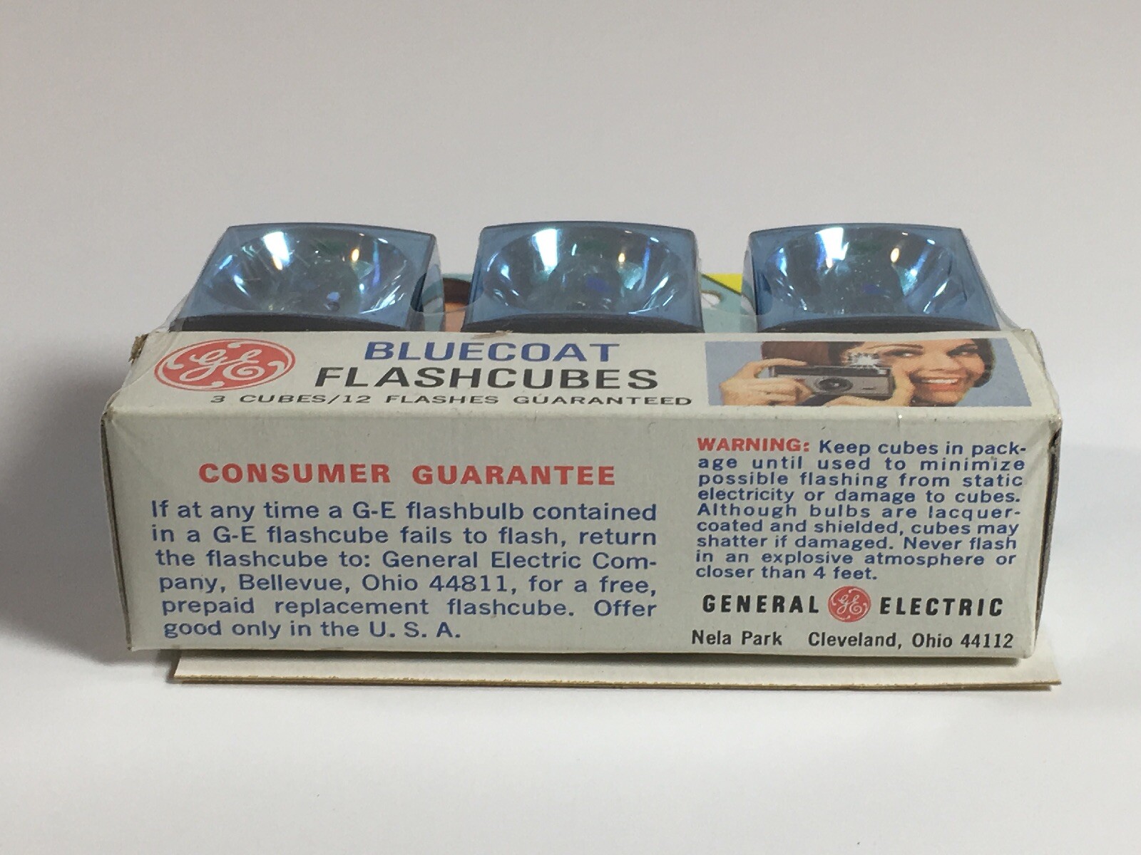 GE Bluecoat Flashcubes – 3 Cube Pack (Lot Of 2) -VINTAGE NOS – Factory Sealed