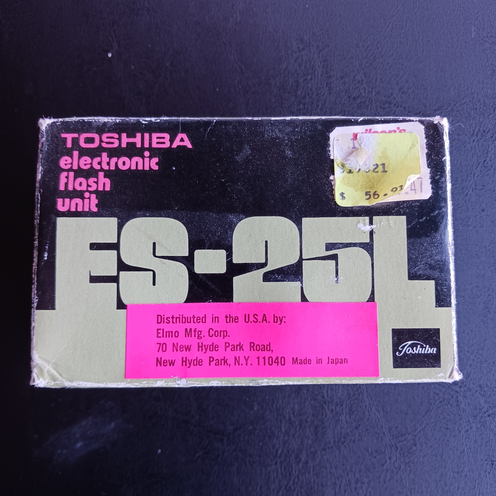 Toshiba Electronic Flash ES-25L With Manual and Original Box Untested