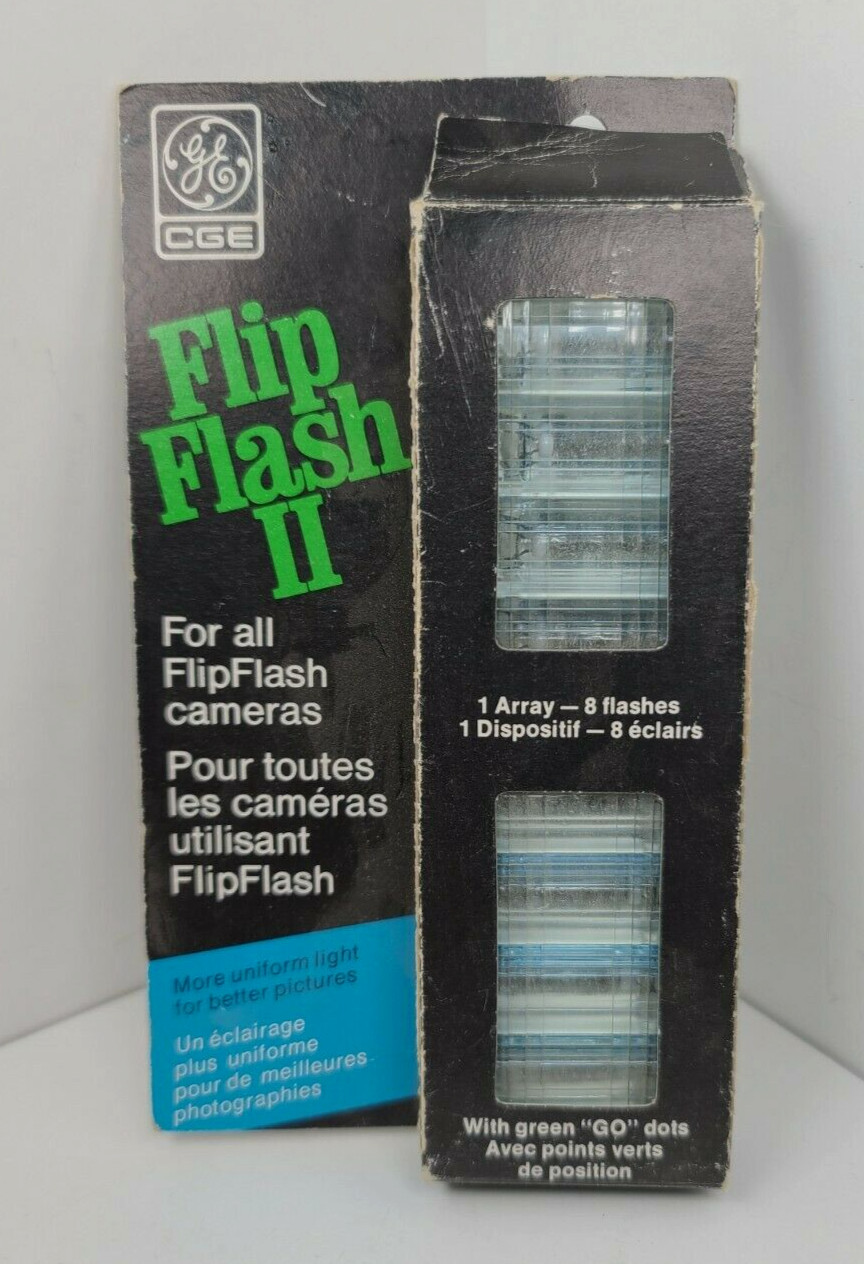 GE Flip Flash II Twin Pack Original Packaging 16 Flashes New Old Stock