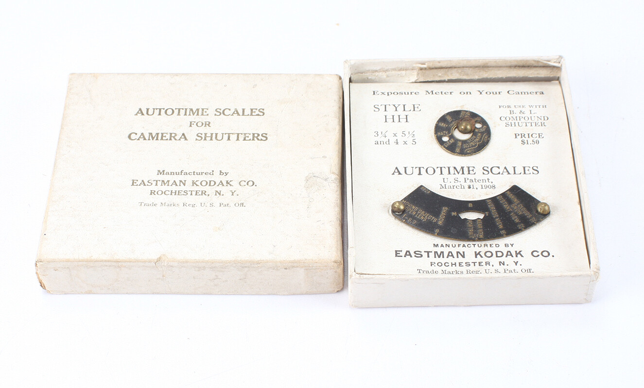 KODAK AUTOTIME SCALES FOR CAMERA SHUTTERS TYPE HH/cks/198953