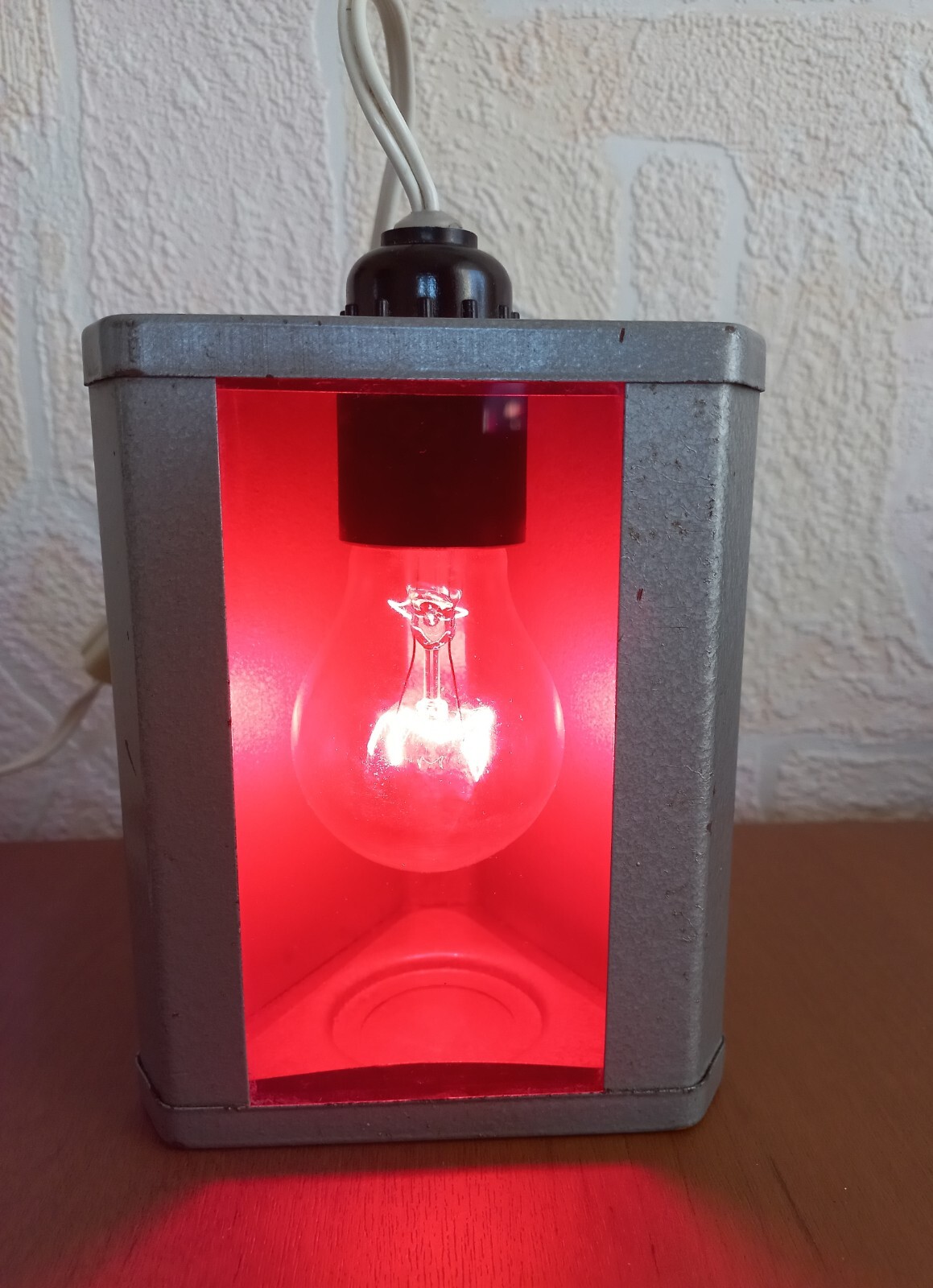 Soviet Vintage Red Lantern for Photo Printing 1980s USSR antique