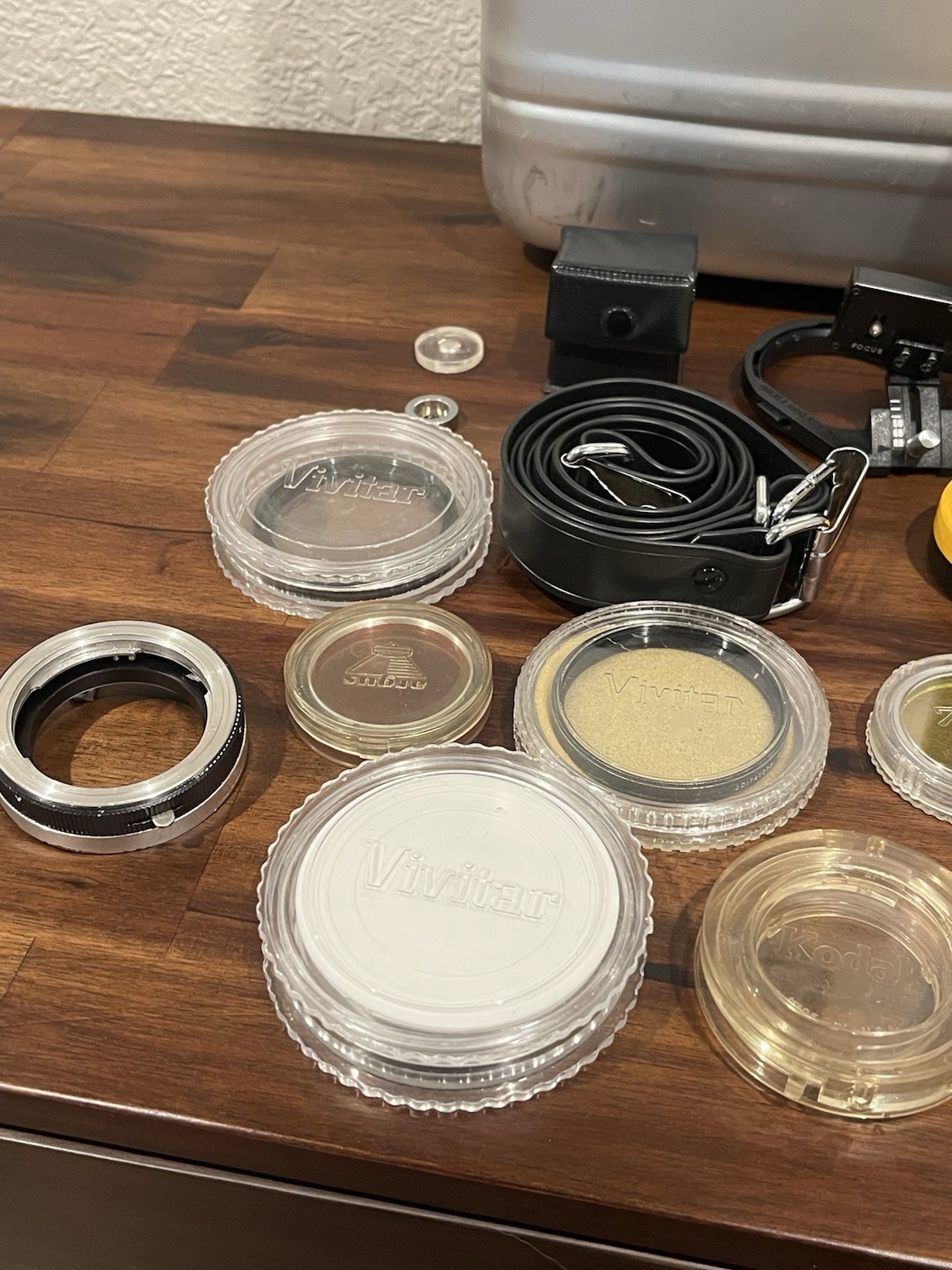 Vintage Photography Lot Vivitar Series 1 Macro Lens Tiffen Kodak Filters Case