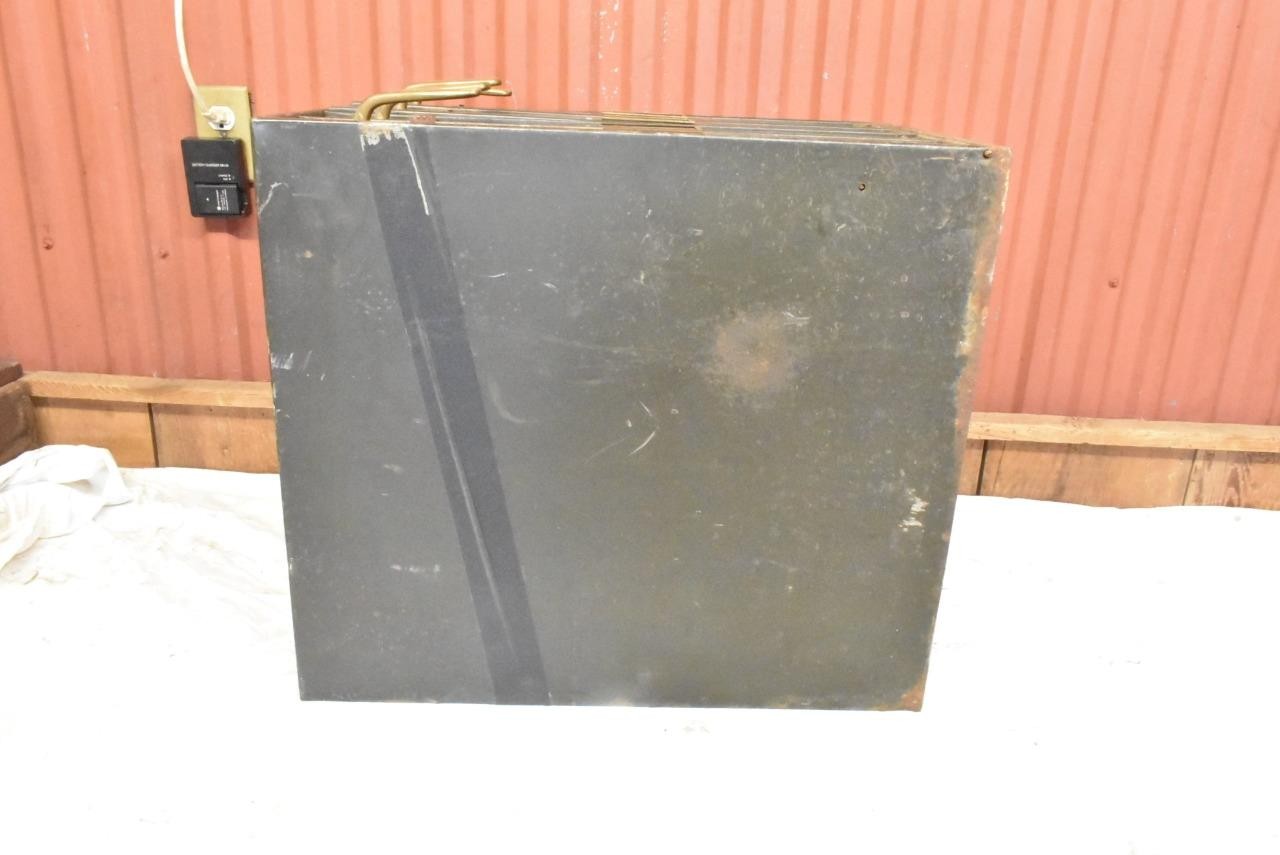 Vintage Movie Film Reel Steel Storage Cabinet Case 4 Door 23″ x 20″ x 14″