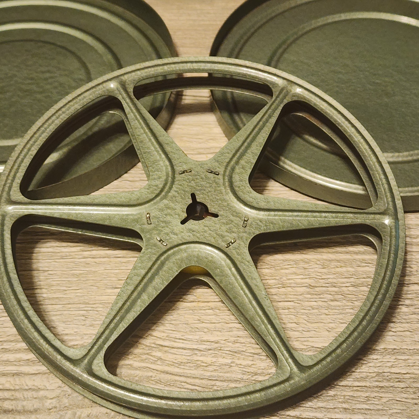 Vintage Metal 5 3/4″ Film Reel with Metal Can