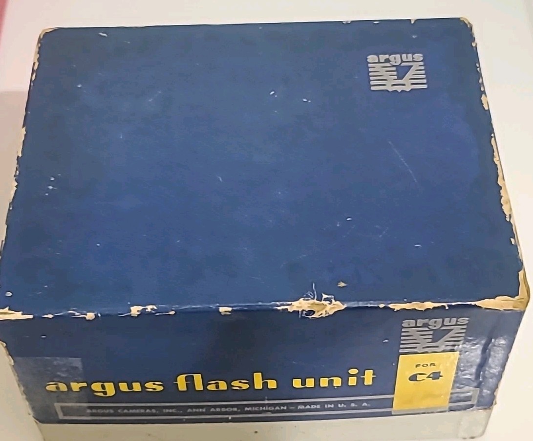 Vintage 1950s argus FLASH UNIT for C4, ef, 21 Cameras in Original Box