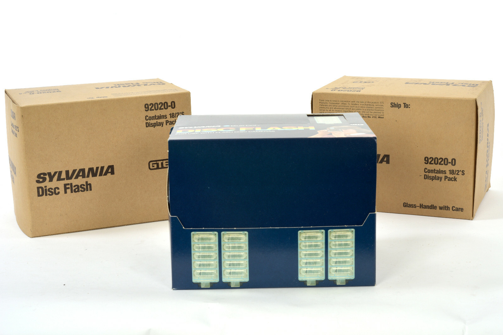 Sylvania Blue Dot Disc Flash Store Counter Display Pack Case 180 Flashes NOS