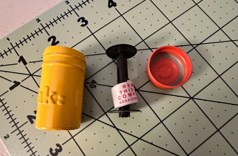 Vintage Kodak Metal Film Canister with Kodachrome II Spool
