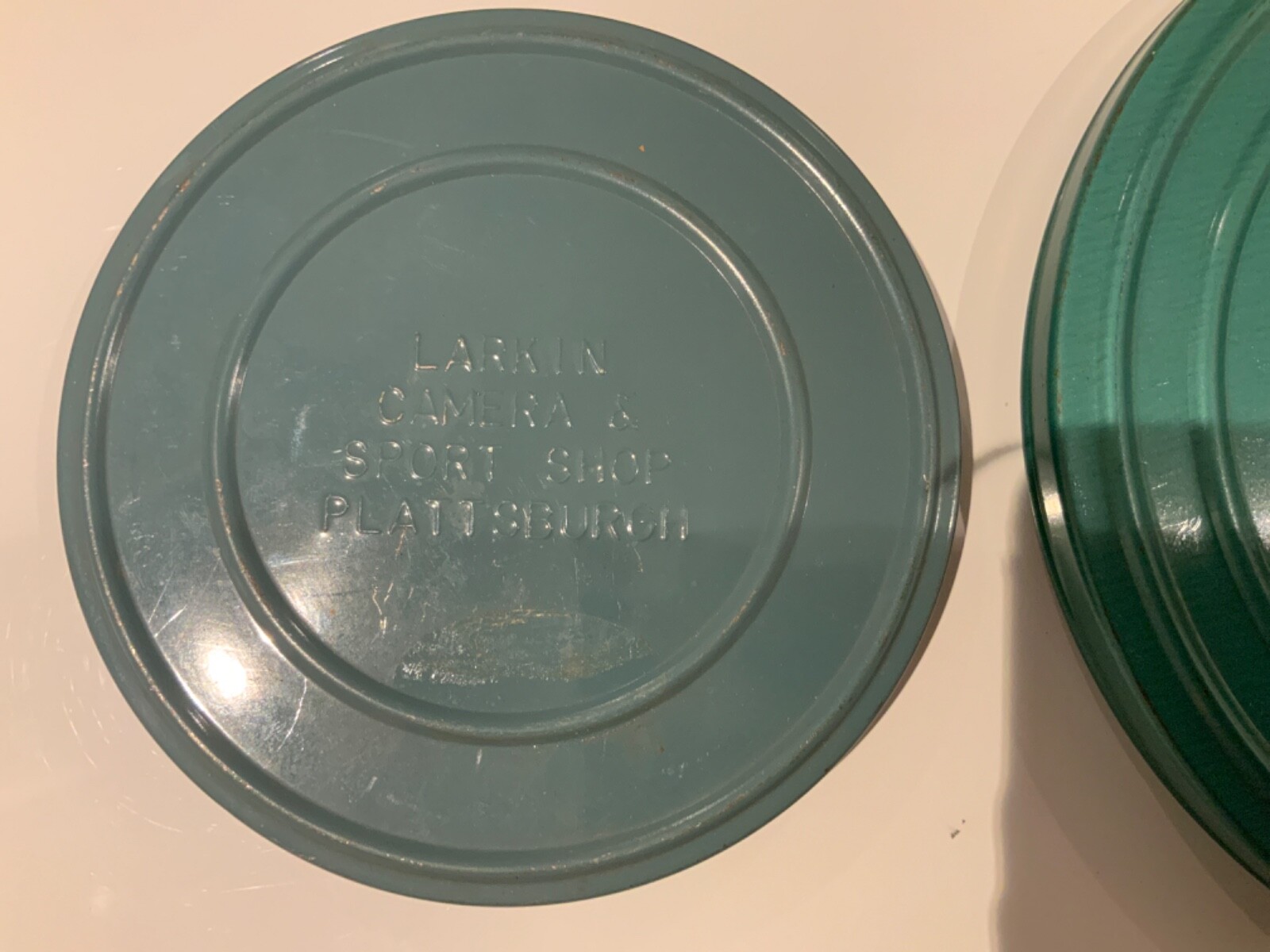 Vintage Metal Empty Film Reels And Container Cases Lot Of 2. 1-5” and 1-7”